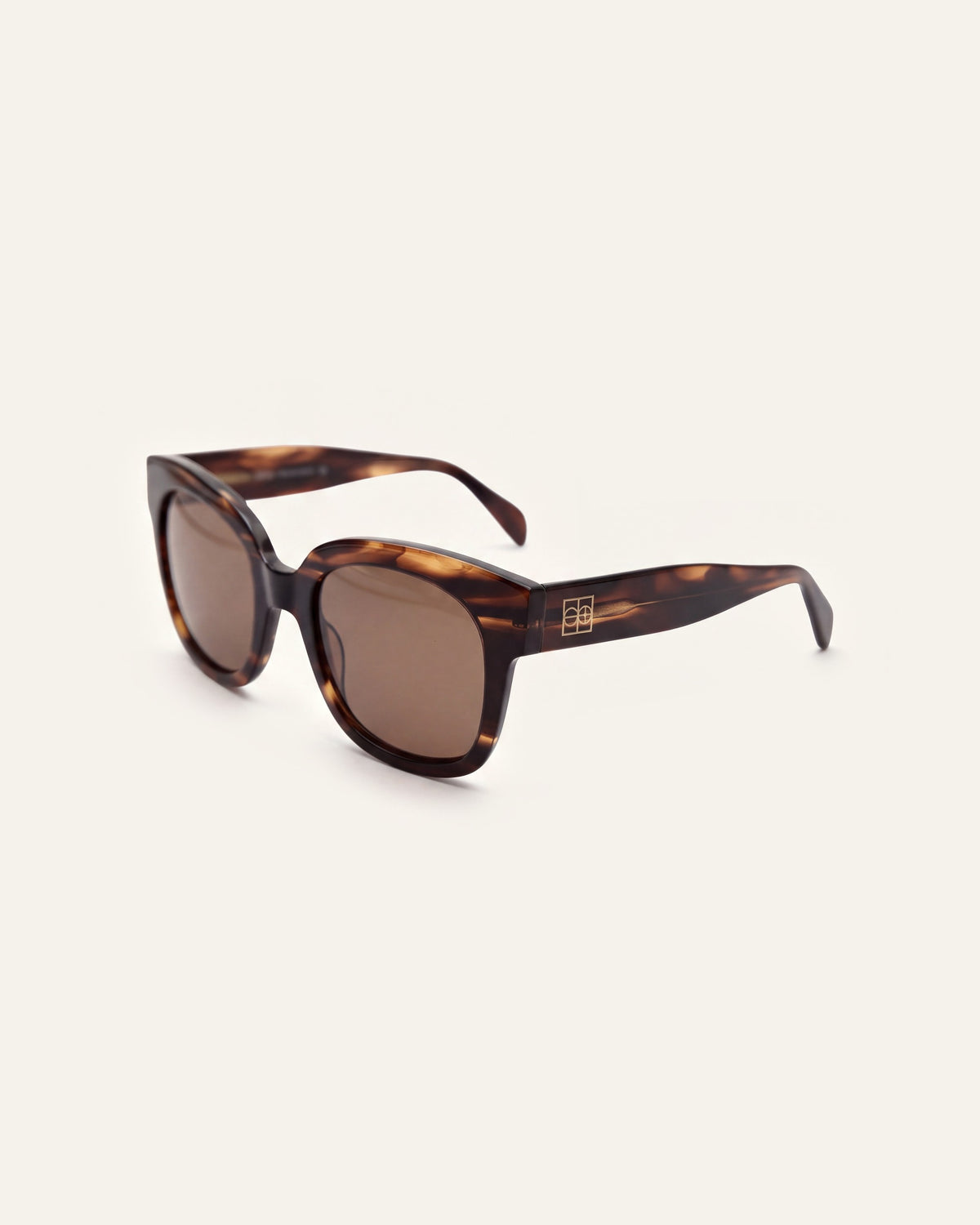 Chloe Dark Brown Sunglasses, three quarter