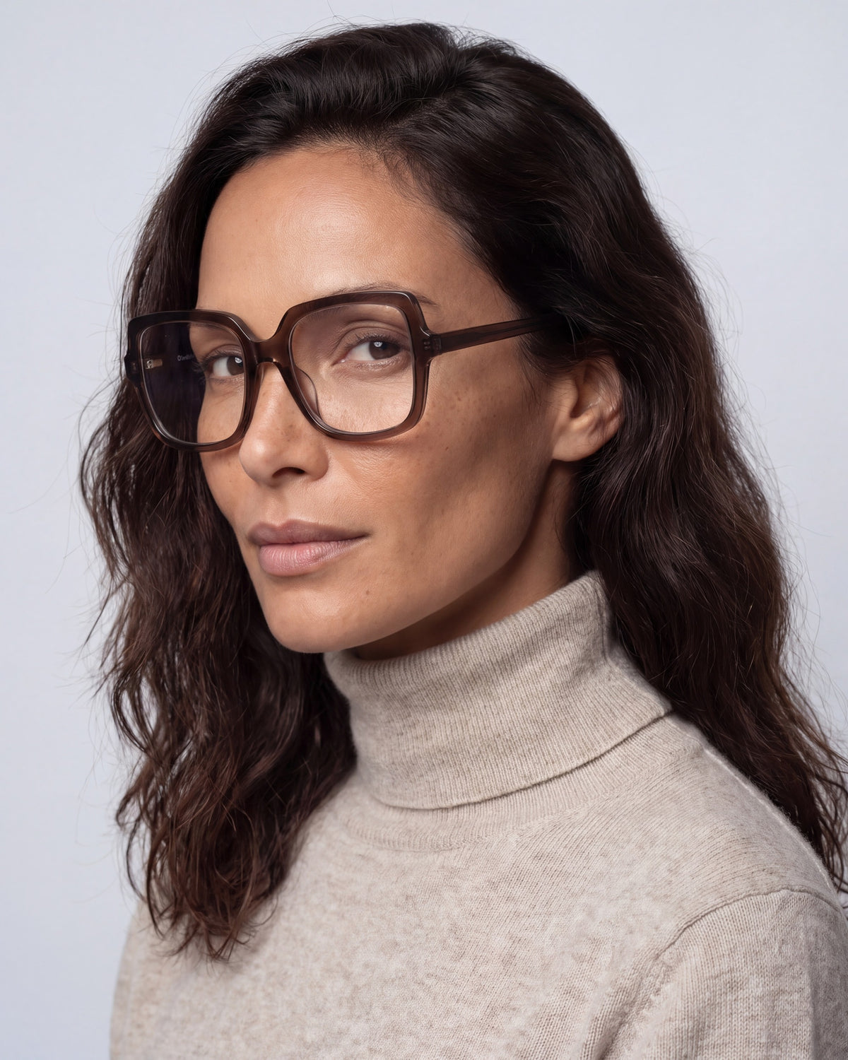 Elara Dark Brown Readers, worn, side