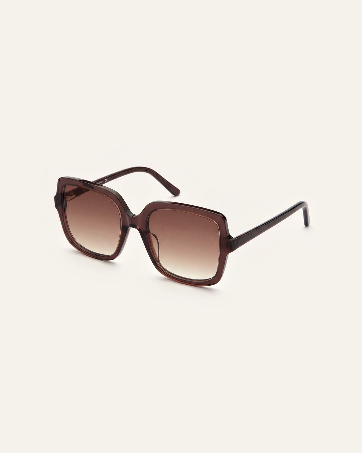 Elara Dark Brown Sunglasses, three quarter