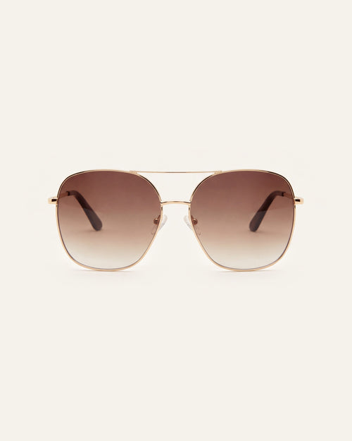 Ella Gold Sunglasses, front